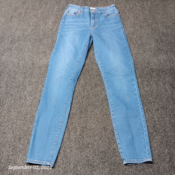 Pacsun Jeans Women‎ 25 Short Blue Super High Rise Skinniest Stretch Pants - Picture 1 of 12
